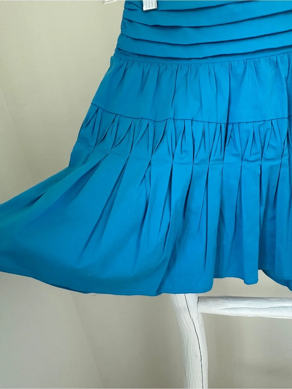 Ramy Brook Kimmy Skirt Vibrant Turquoise Tiered Skater Mini Skirt Size Medium